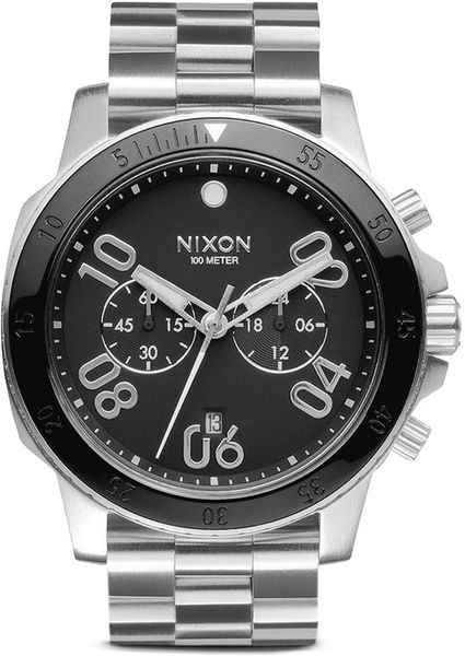 Nixon 'Ranger Chrono' Watch in Black (Black,Metallic) Nixon 'Ranger Chrono' Watch in Black (Black,Metallic)