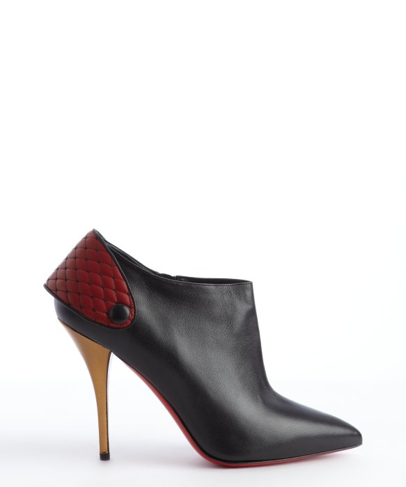 louboutin knockoffs - christian louboutin pointed-toe booties Black leather | The Little ...