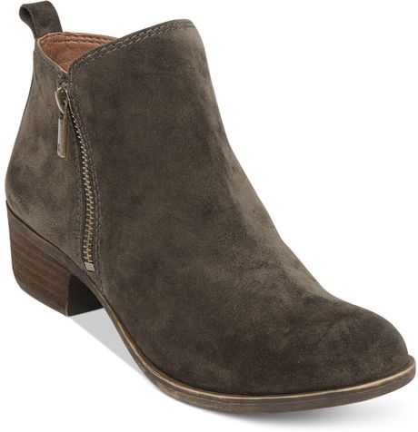olive leather booties
