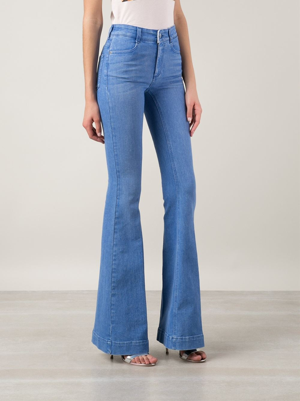 Lyst - Stella Mccartney Flared Jeans in Blue