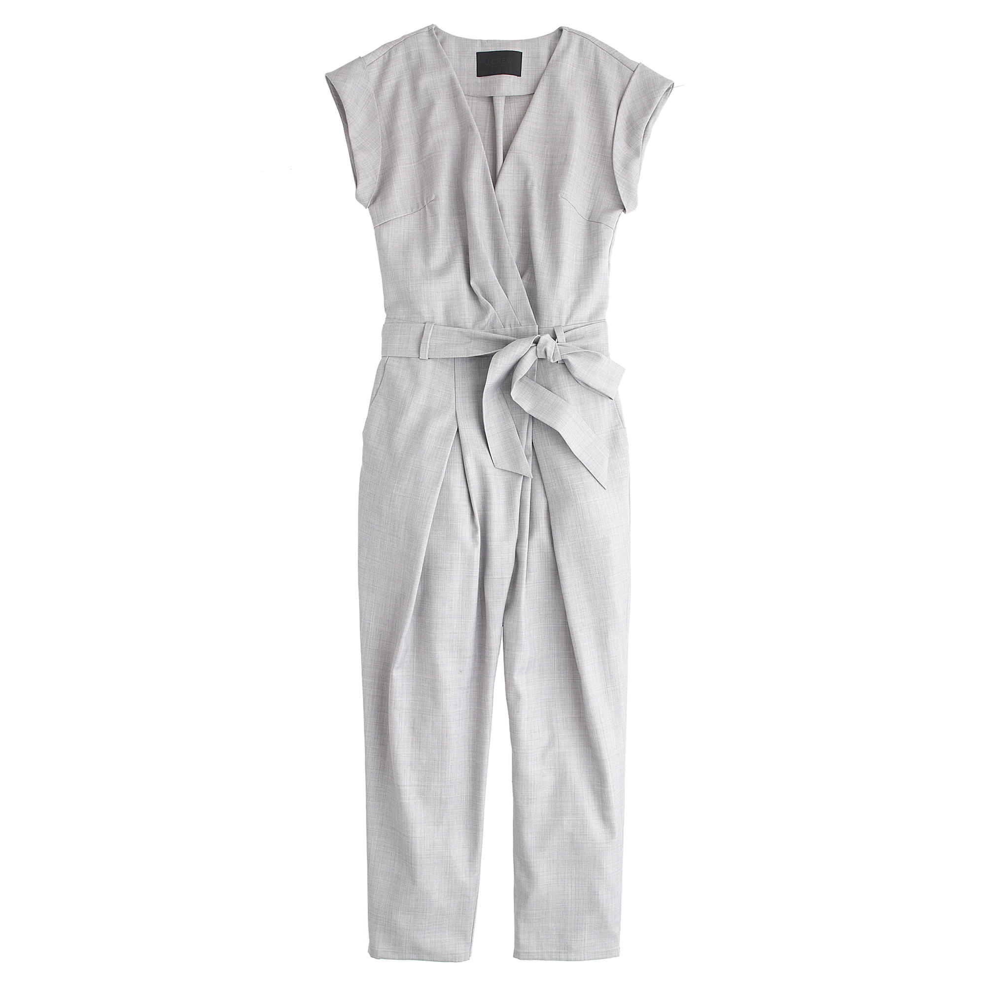 Lyst J.Crew Collection Tropical Wool Jumpsuit in Gray
