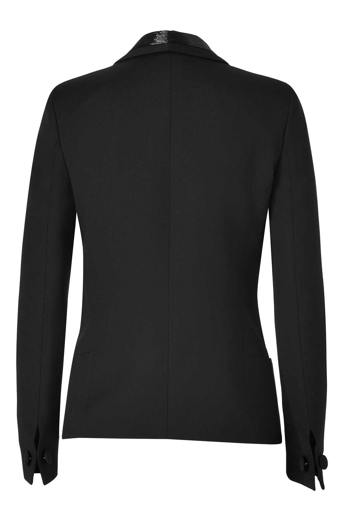 Lyst - Emilio Pucci Black Wool-Silk Embellished Tuxedo Jacket in Black