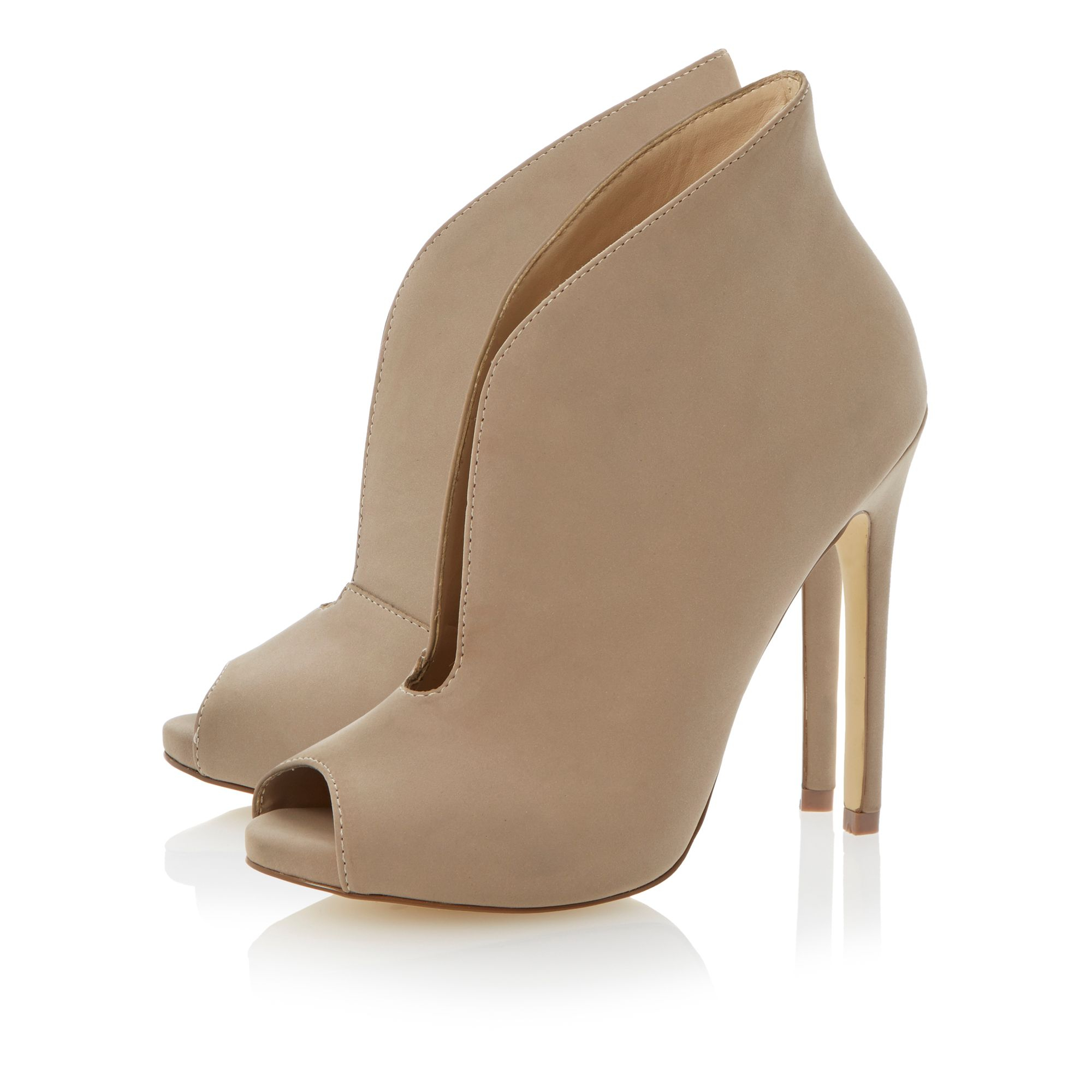 steve madden peep toe booties suede