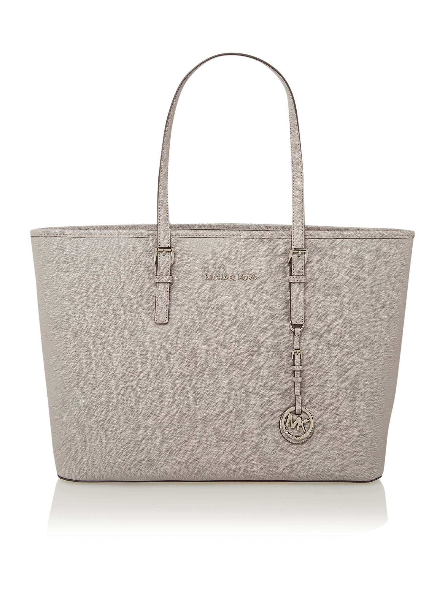 Michael kors Jetset Travel Grey Medium Tote Bag in Gray | Lyst