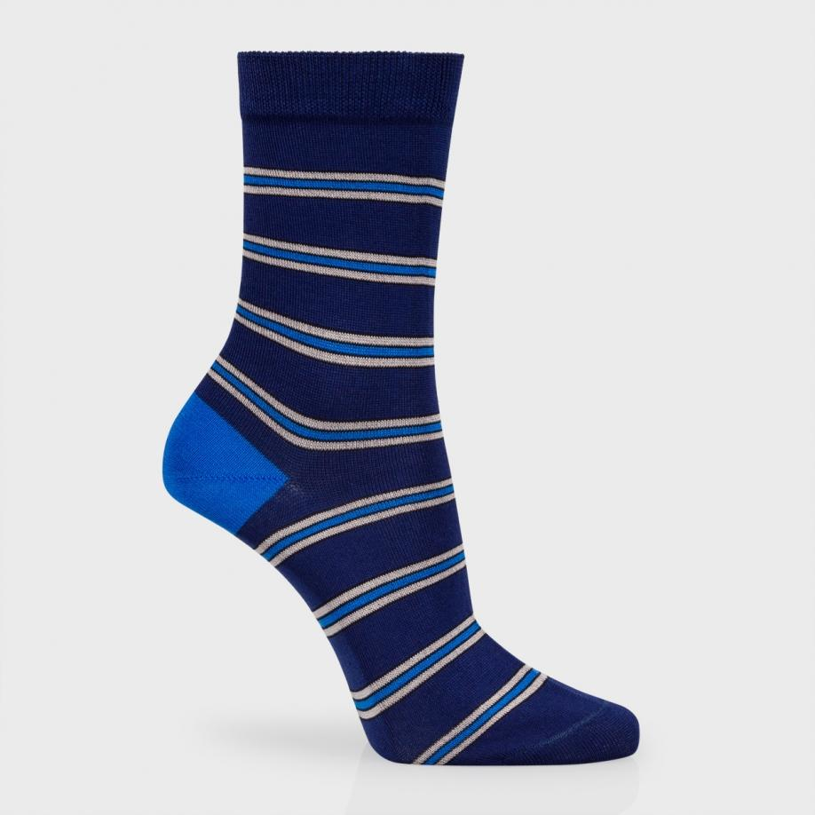 Lyst - Paul Smith Women's Navy Fine-stripe Socks in Blue for Men