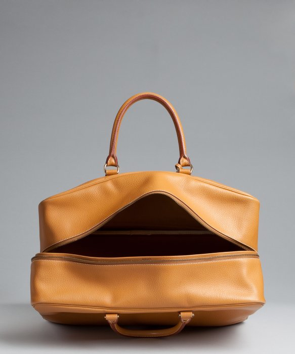 Lyst - Hermès Pre-owned: Whiskey Leather Rectangular Vintage Travel Bag in Brown