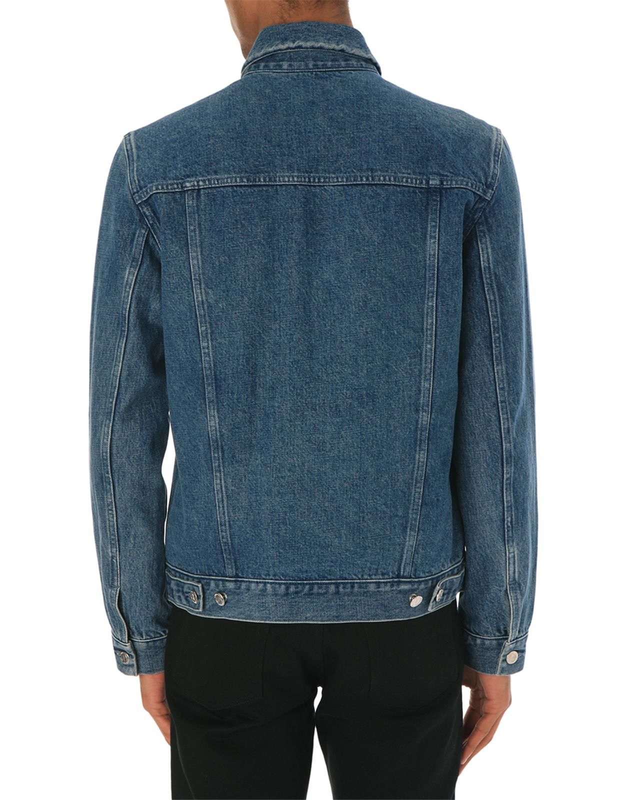 A.p.c. Japanese Denim Varsity Jacket in Blue for Men Lyst