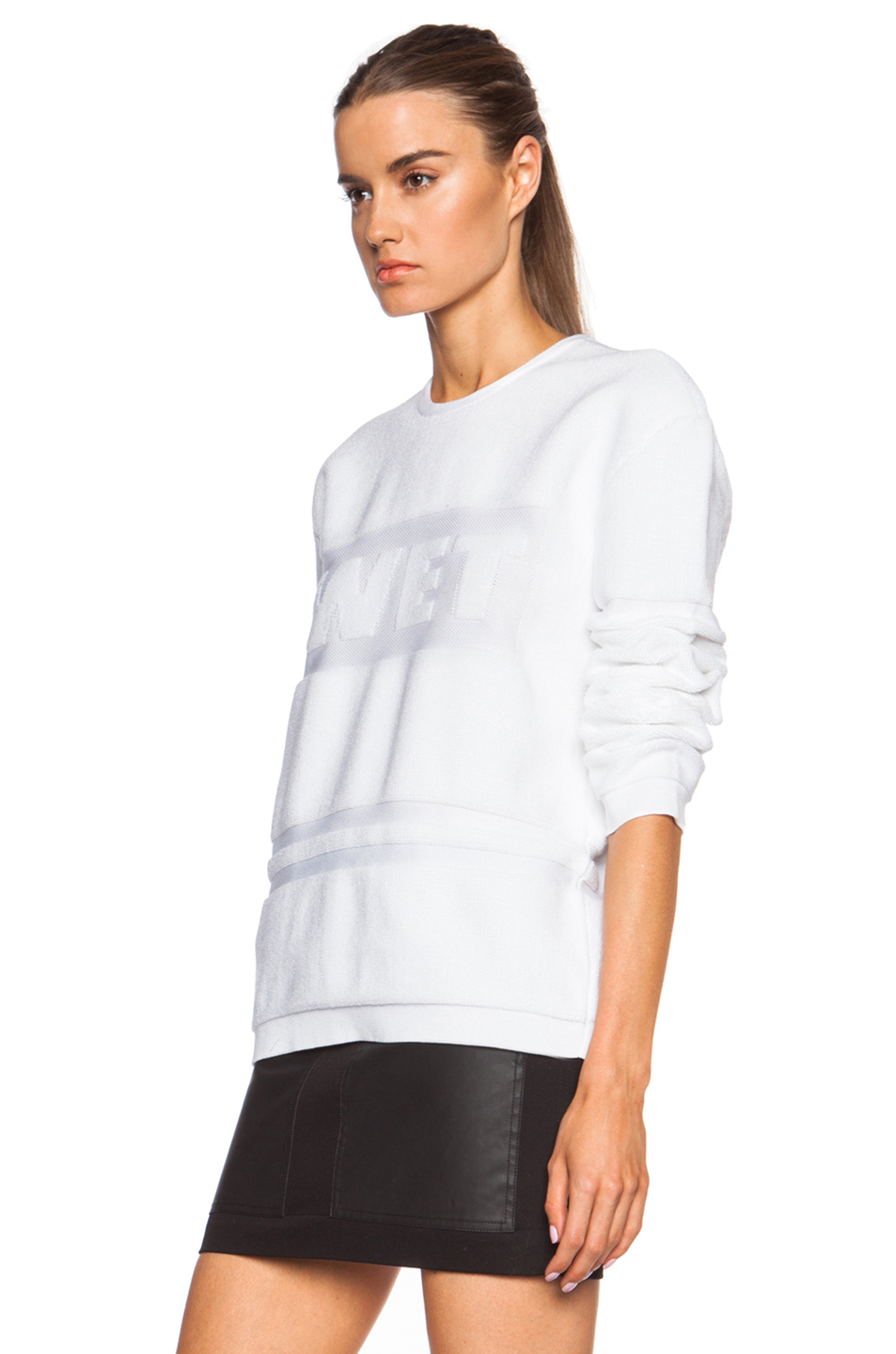 Lyst - Alexander Wang Wet Cotton Towel Pullover in White