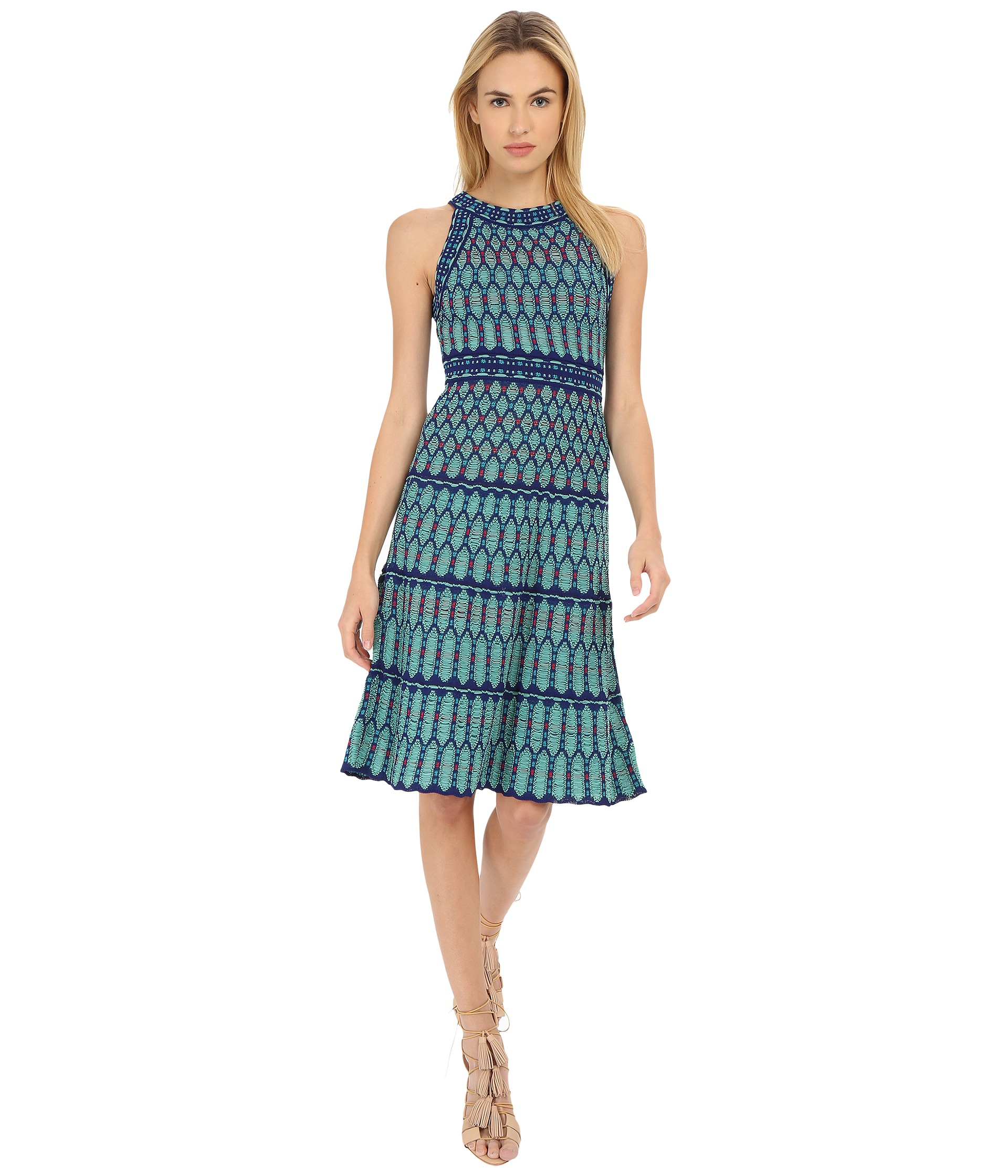 Lyst M Missoni Crochet Dress In Green Gallery