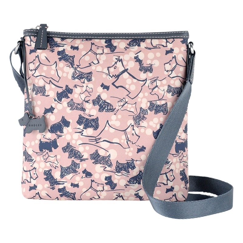 Radley Cherry Blossom Dog Pink Cross Body Bag in Pink - Lyst