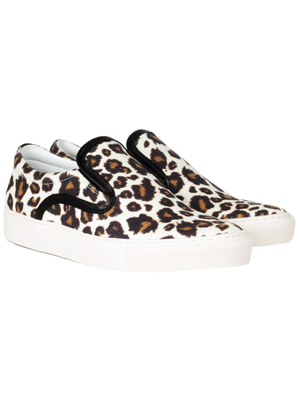 Mother of pearl Achilles Leopard Print Canvas Slip-on Sneakers in ...