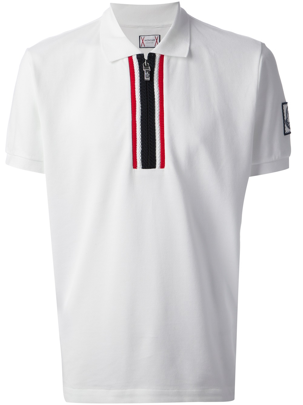 zipper front polo shirt