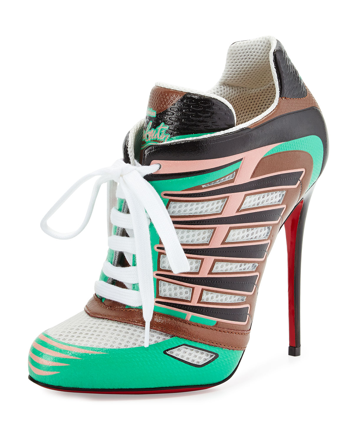 Christian louboutin Boltina Trainer Pumps in Green (red) | Lyst