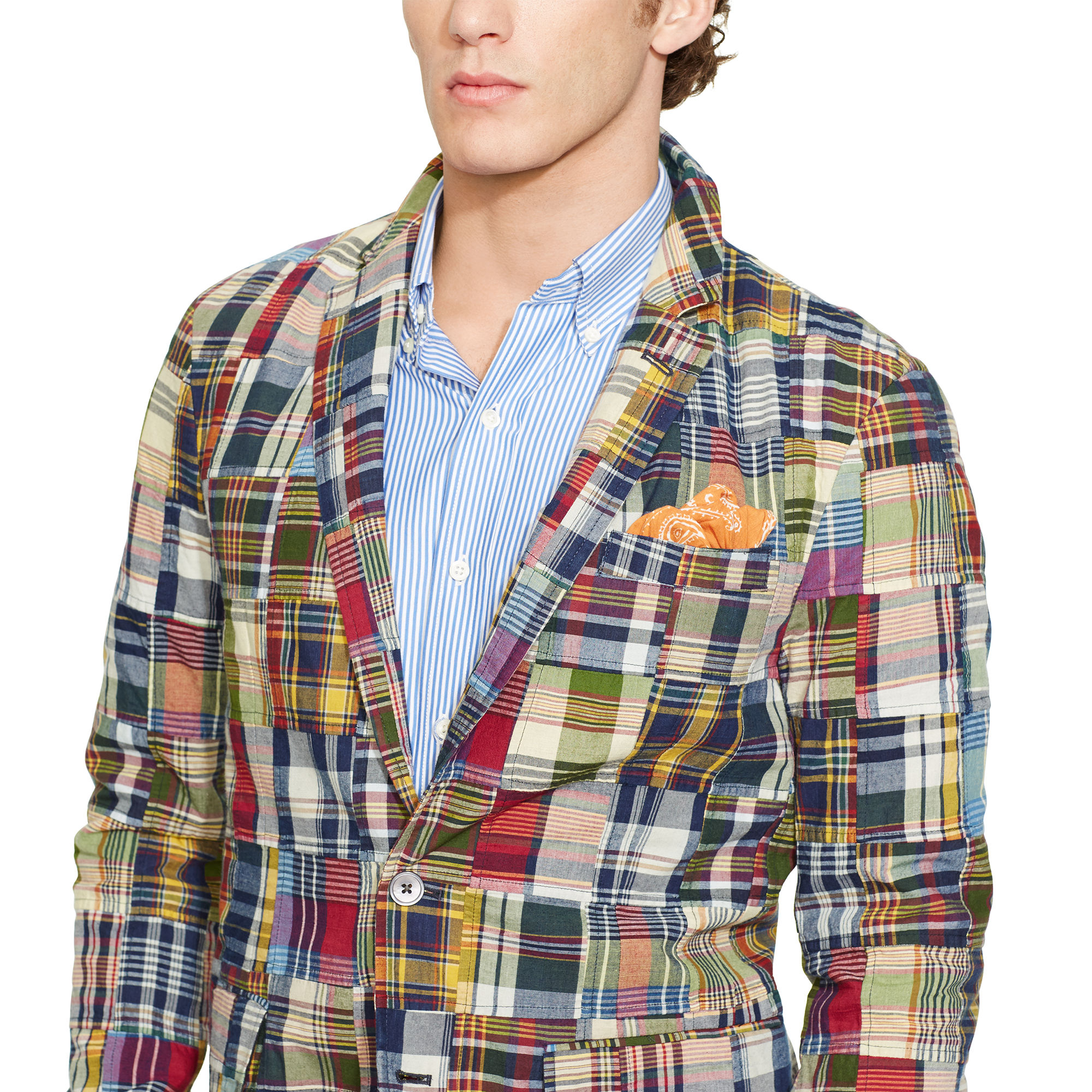 Polo Ralph Lauren Madras Blazer For Men Lyst