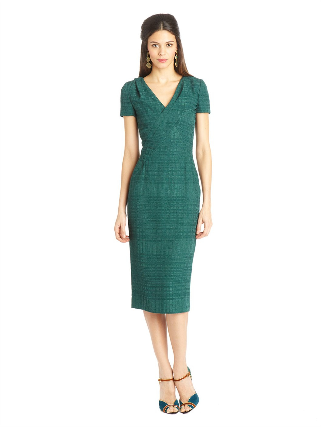 oscar de la renta green dress