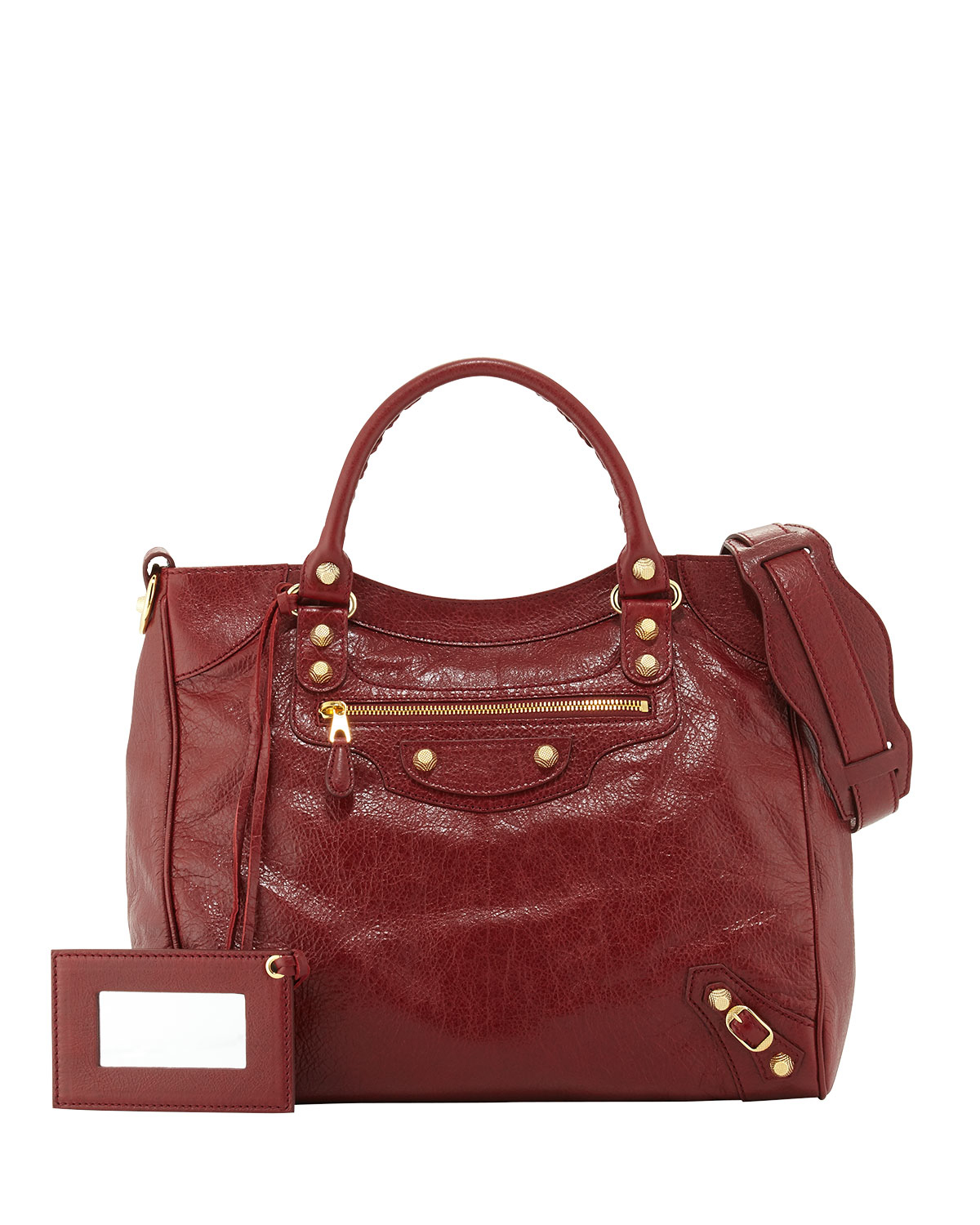 Balenciaga Giant 12 Velo Lambskin Satchel Bag in Red | Lyst