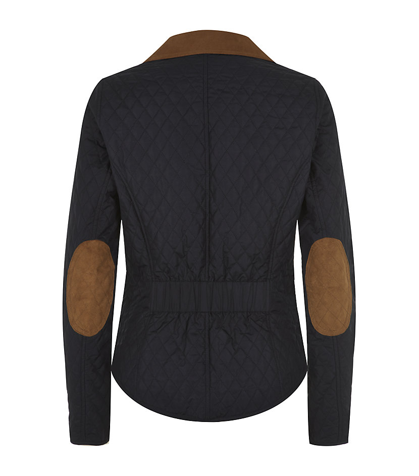 Lyst Barbour Downham Quilt Elbow Patch Jacket in Blue