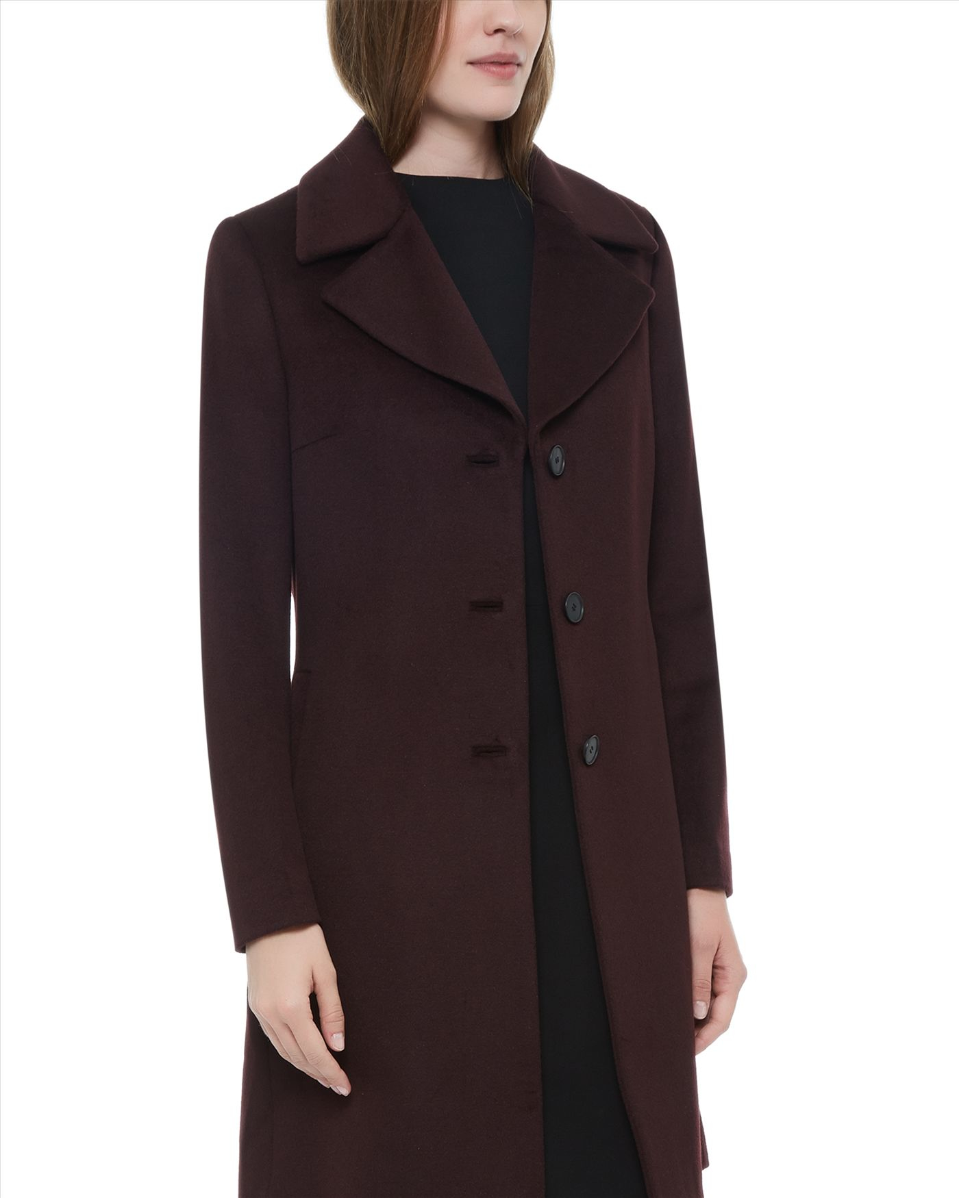 Lyst - Jaeger Wool Three-button Coat in Brown