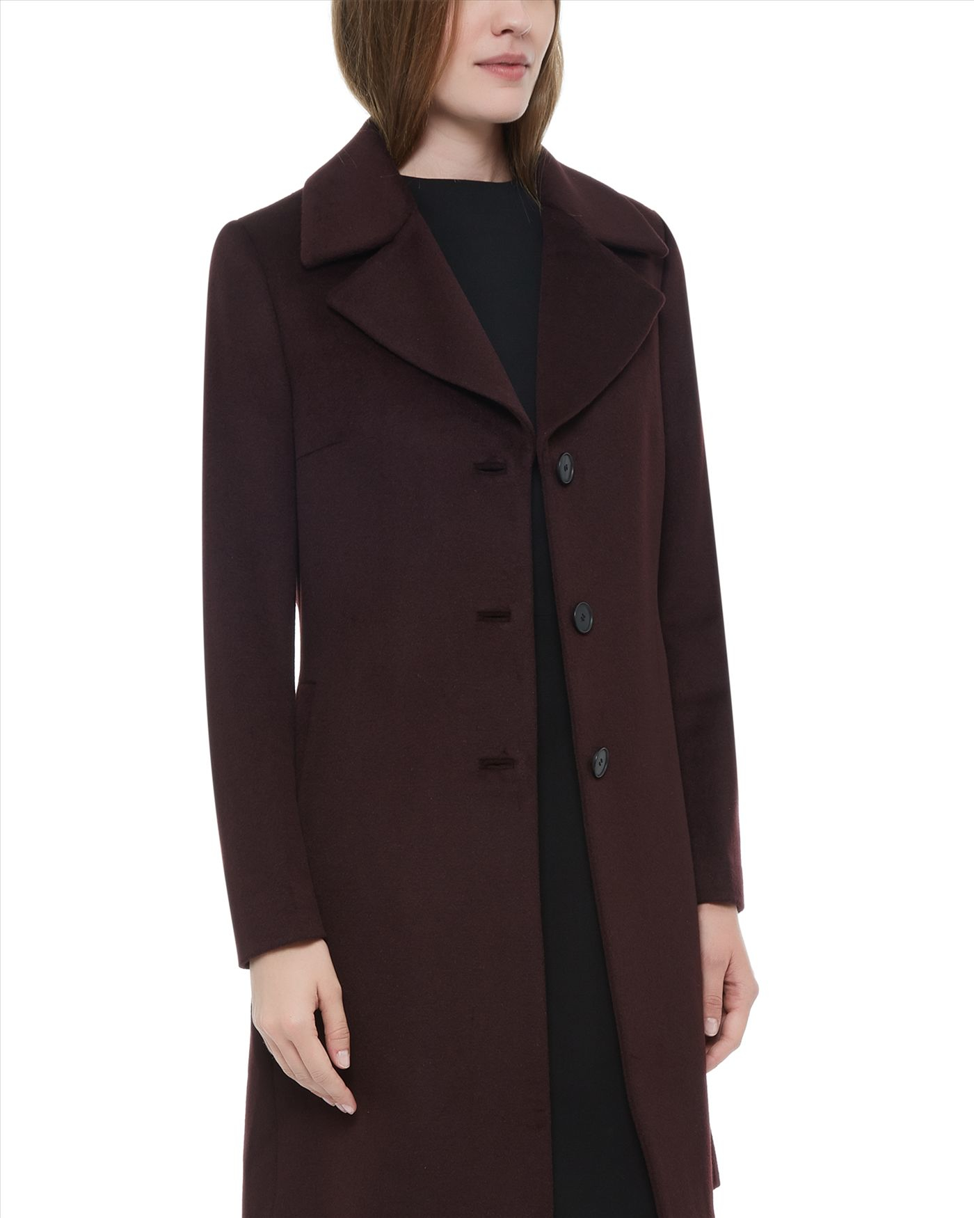 button wool coat