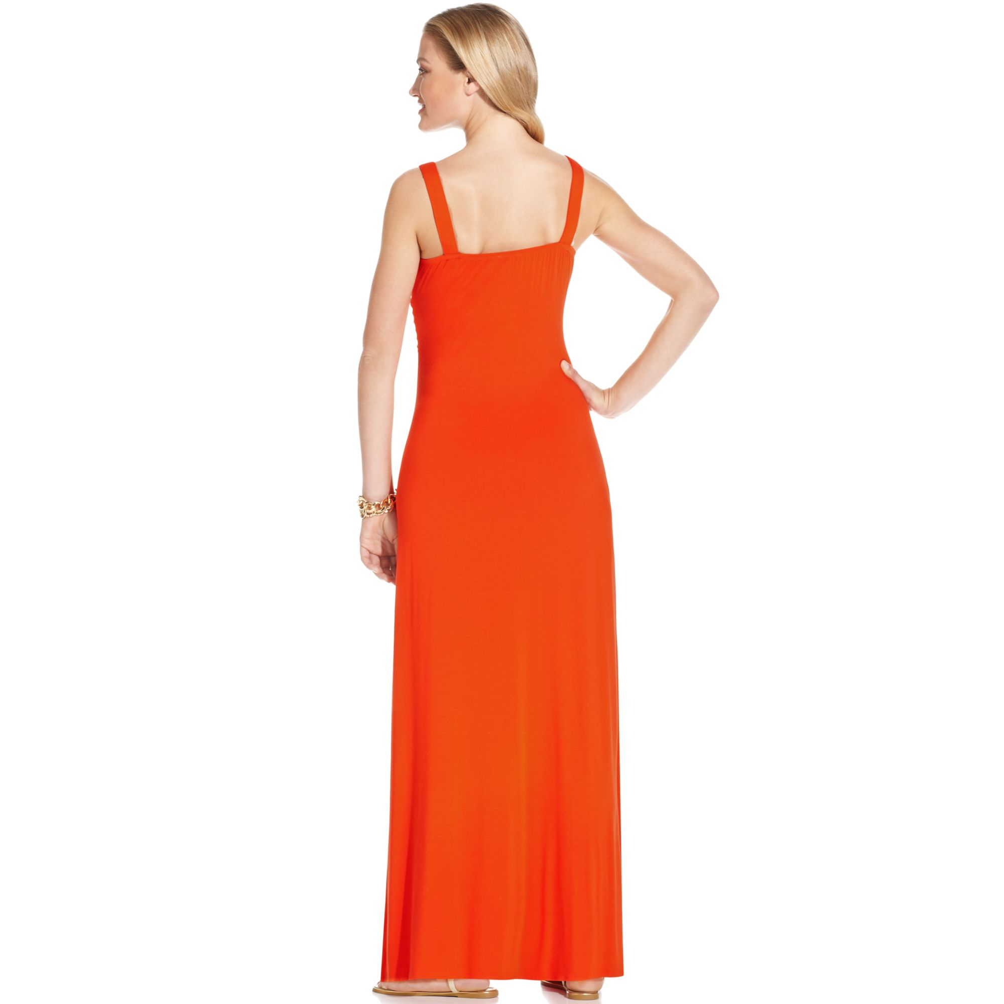 orange petite maxi dress