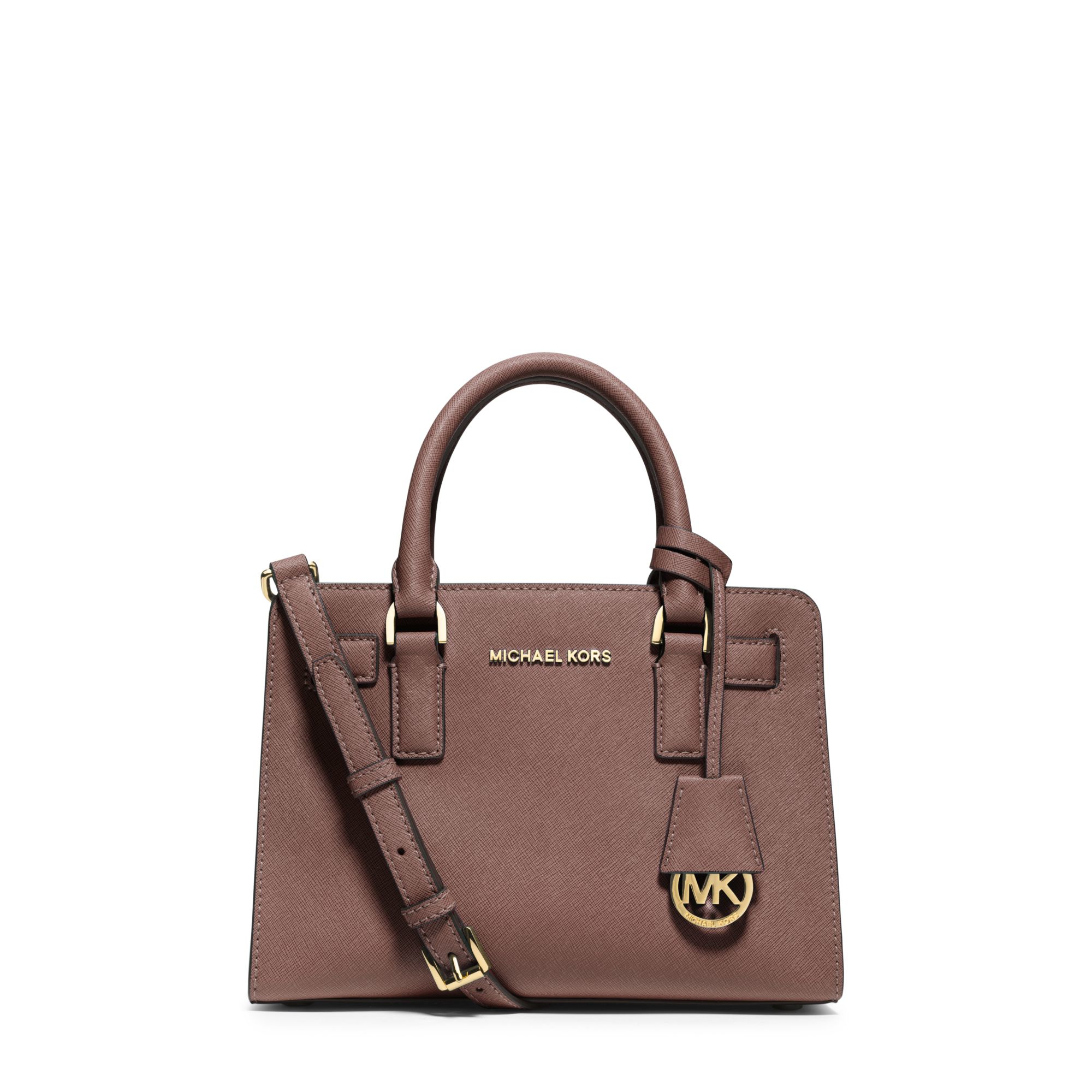 Lyst - Michael kors Dillon Small Saffiano-Leather Satchel in Brown