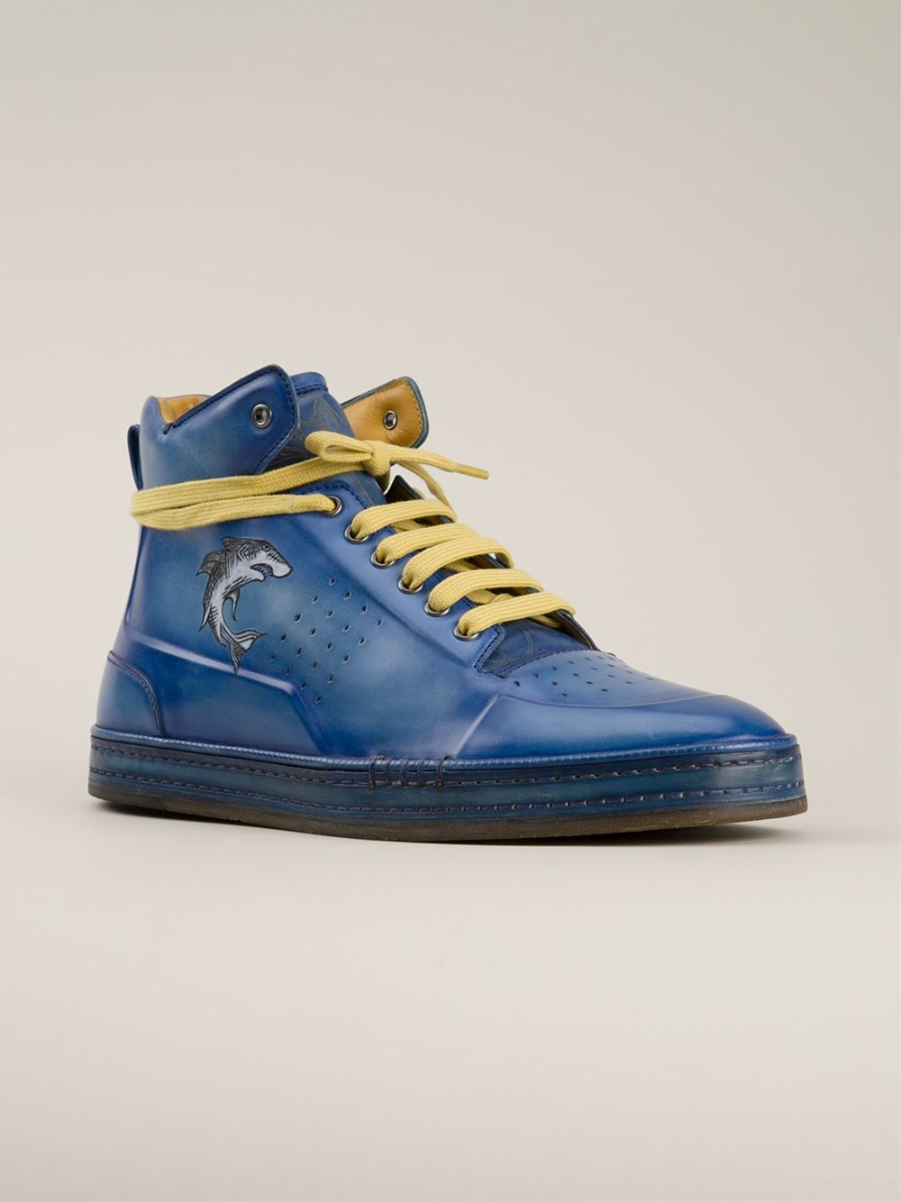 Lyst - Berluti Playtime High-Top Sneakers in Blue for Men