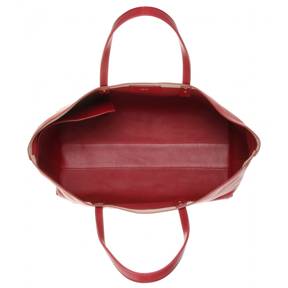 knock off chloe handbags - Chlo Dilan Large Leather Shopper in Red (acerola made in italy ...