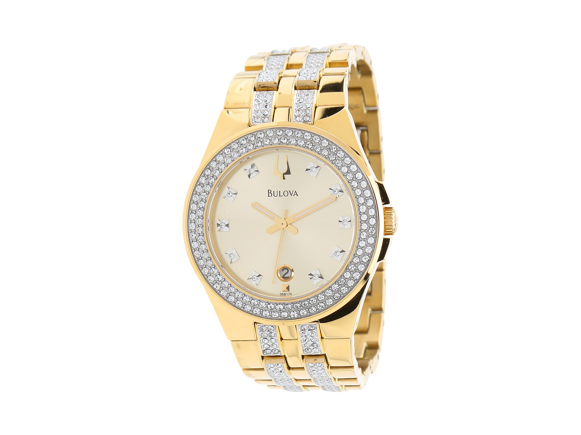 Bulova | Gold Mens Crystal - 98b174 for Men | Lyst