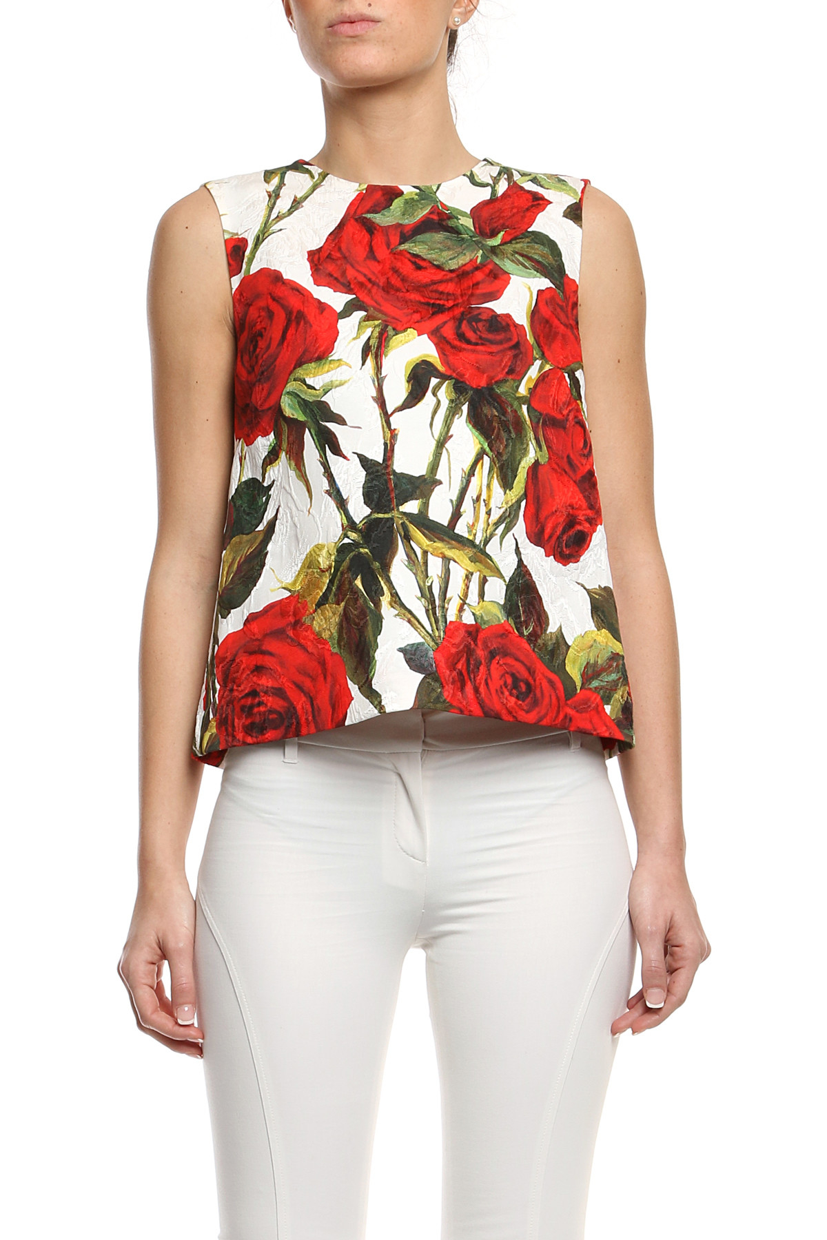 Dolce & gabbana Top Dolce And Gabbana in Red (Bianco) Lyst