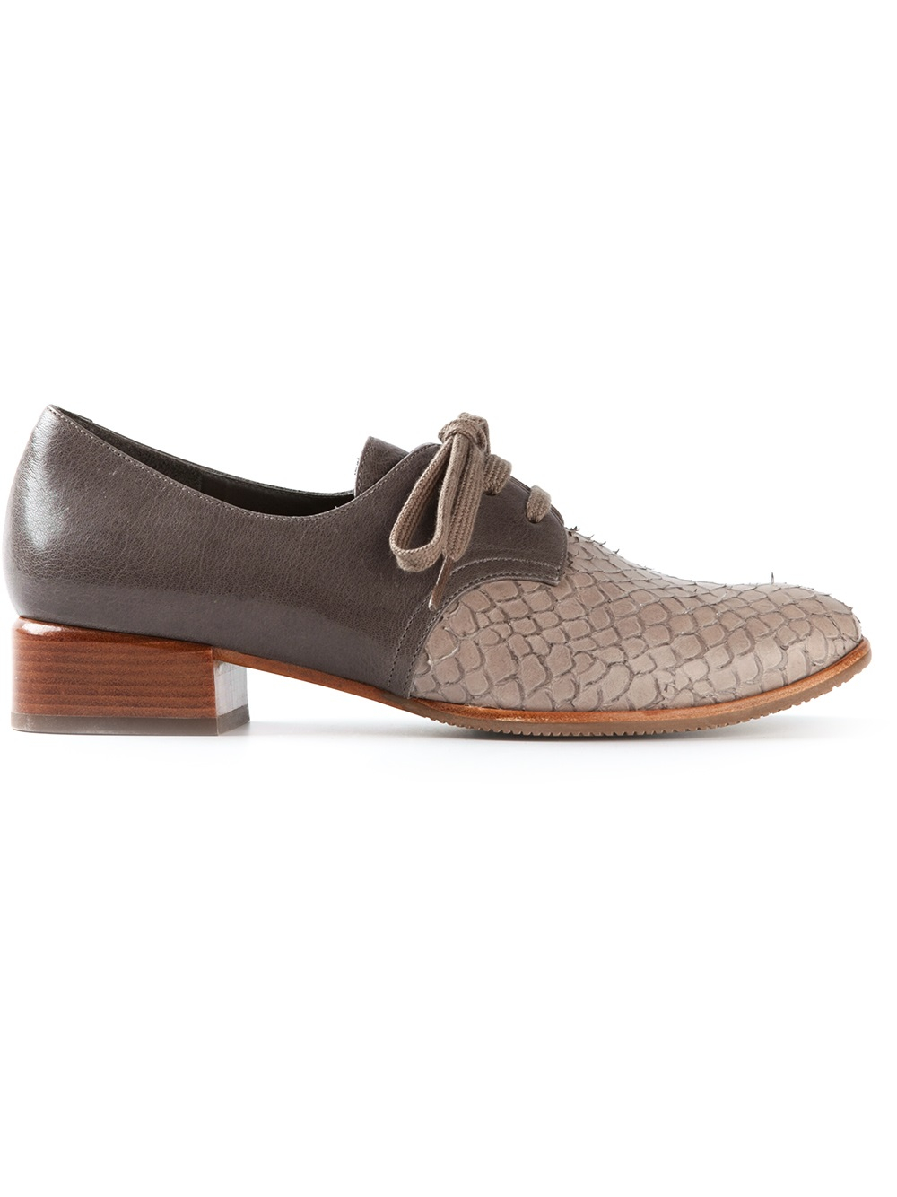 Chie mihara Zamusin Laceup Shoes in Gray | Lyst