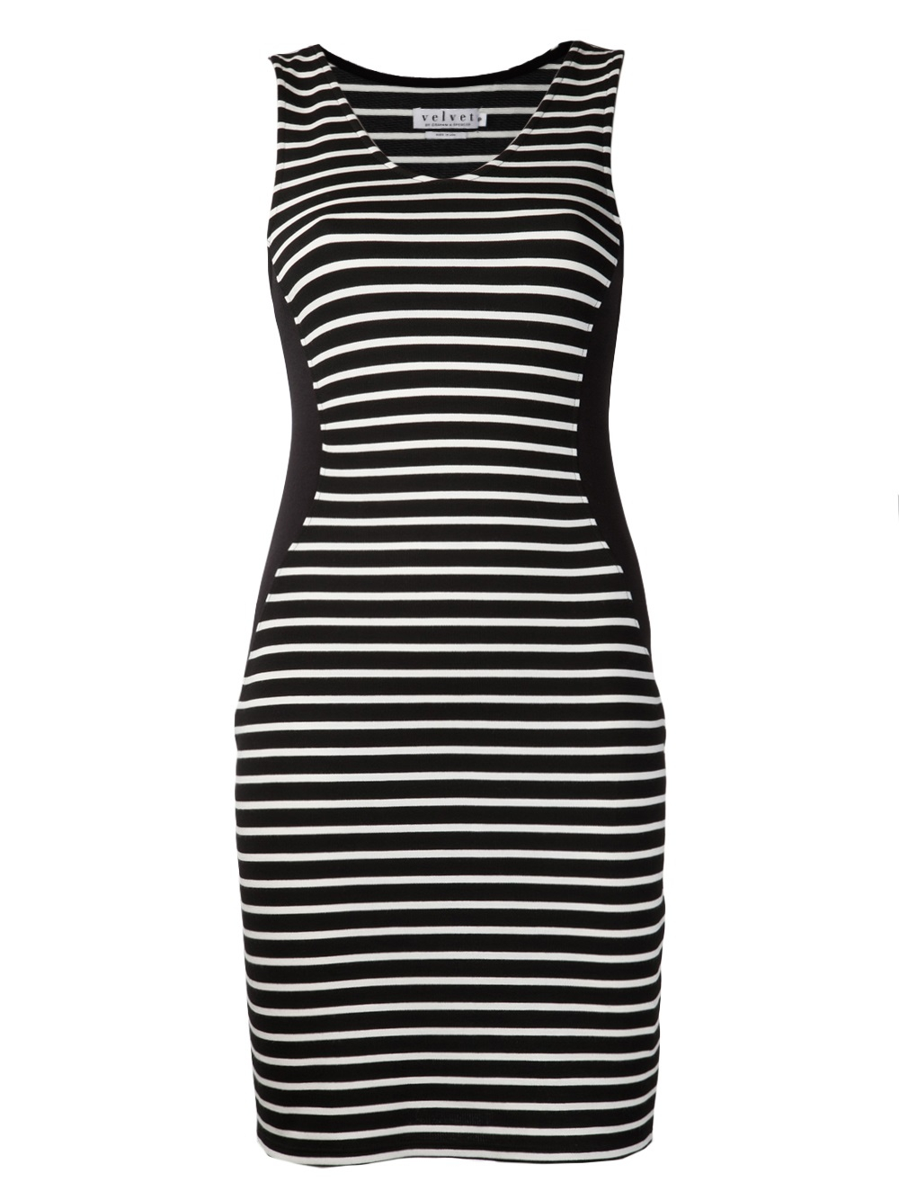 Lyst - Velvet By Graham & Spencer Milly Sleeveless Stripe Dress in Black