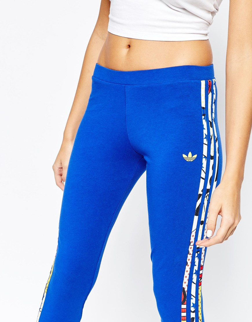 Lyst - Adidas Rita Ora Super Logo Leggings in Blue