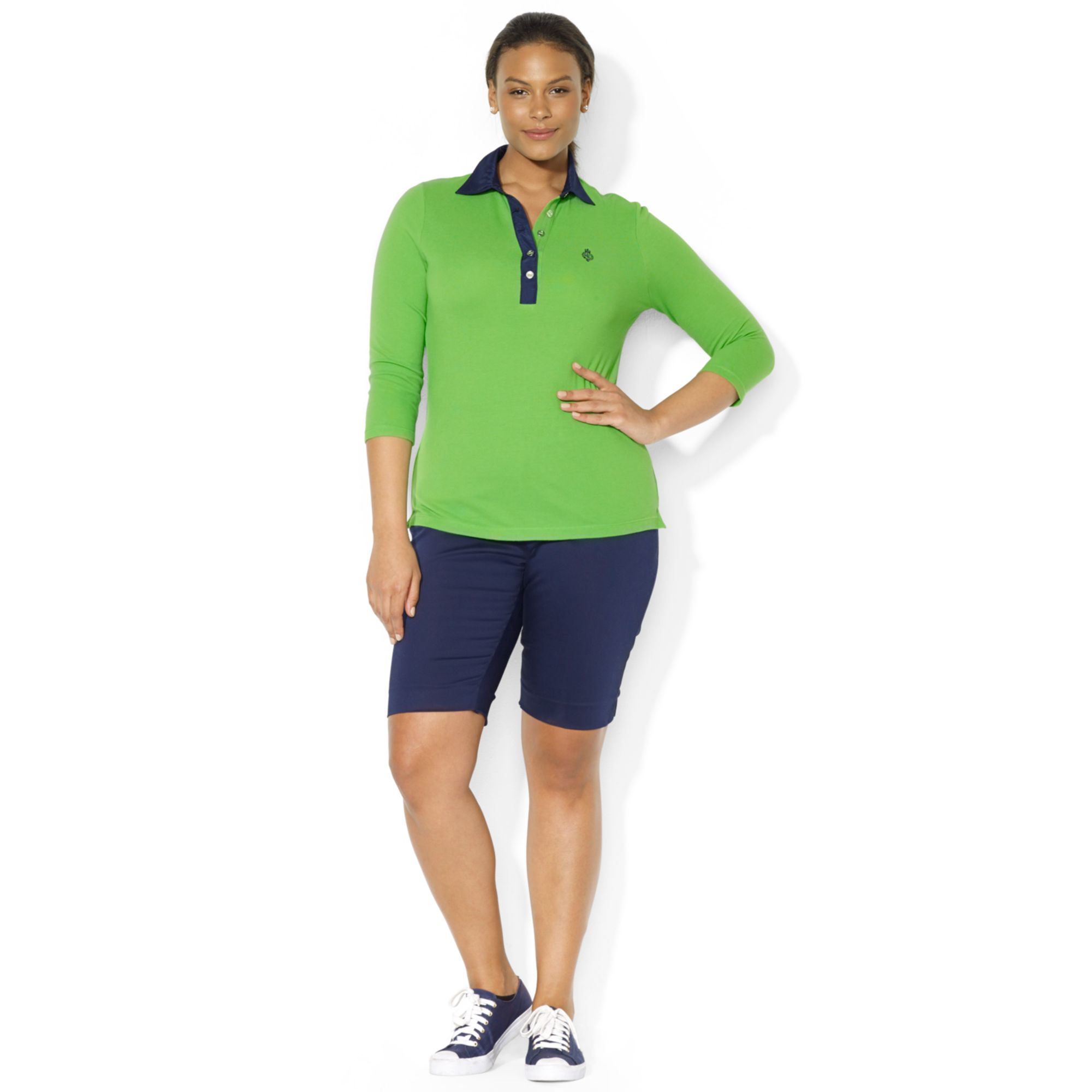 women's plus size cotton polo shirts