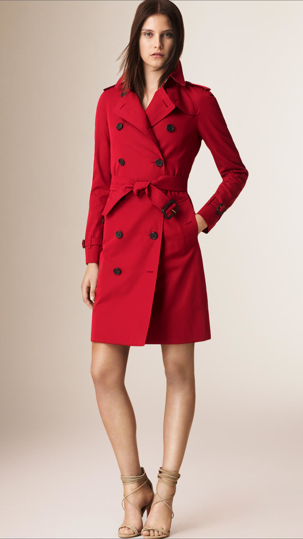 Burberry The Westminster - Mid-length Heritage Trench Coat in Red