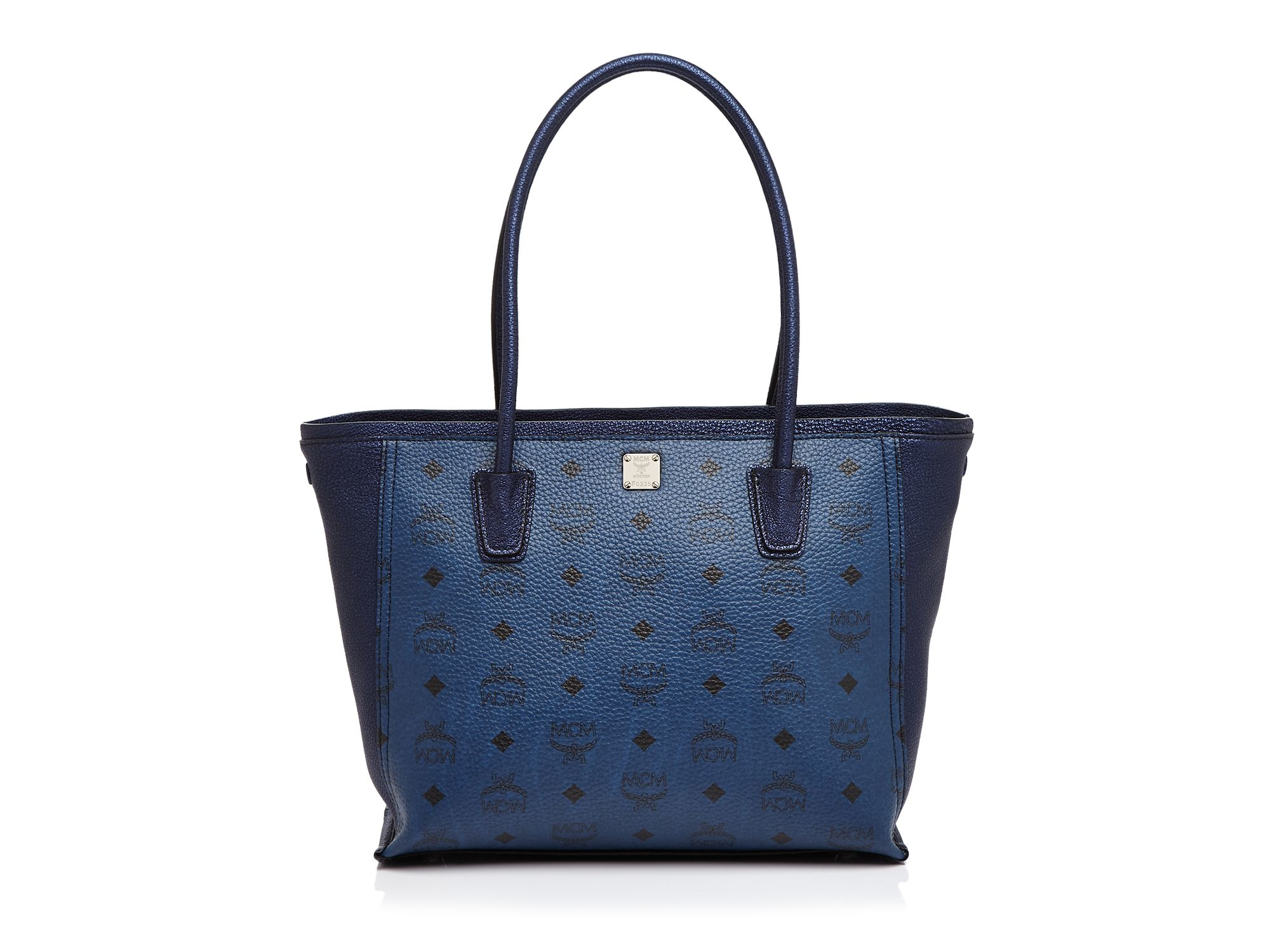 mcm iridescent medium shopper tote