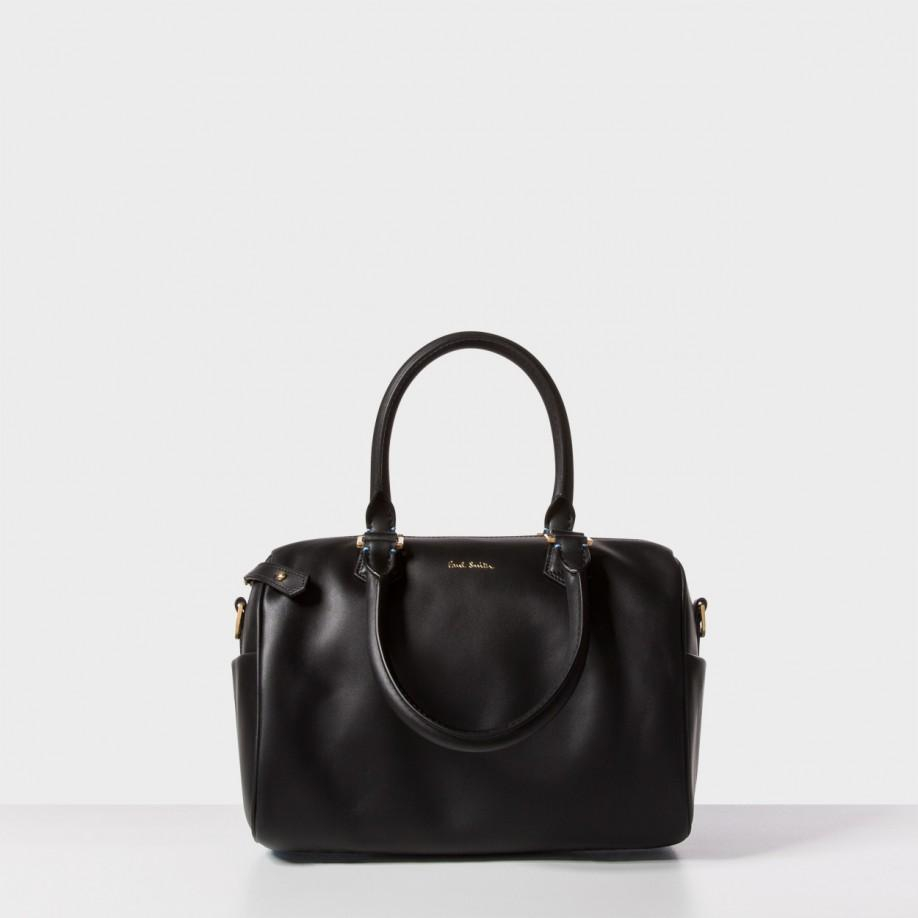 Paul smith Women&#39;s Small Black Calf Leather Bowling Bag in Black | Lyst