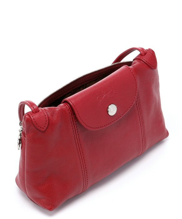 Lyst Longchamp Preowned Rouge Leather 'le Pliage Cuir' Crossbody