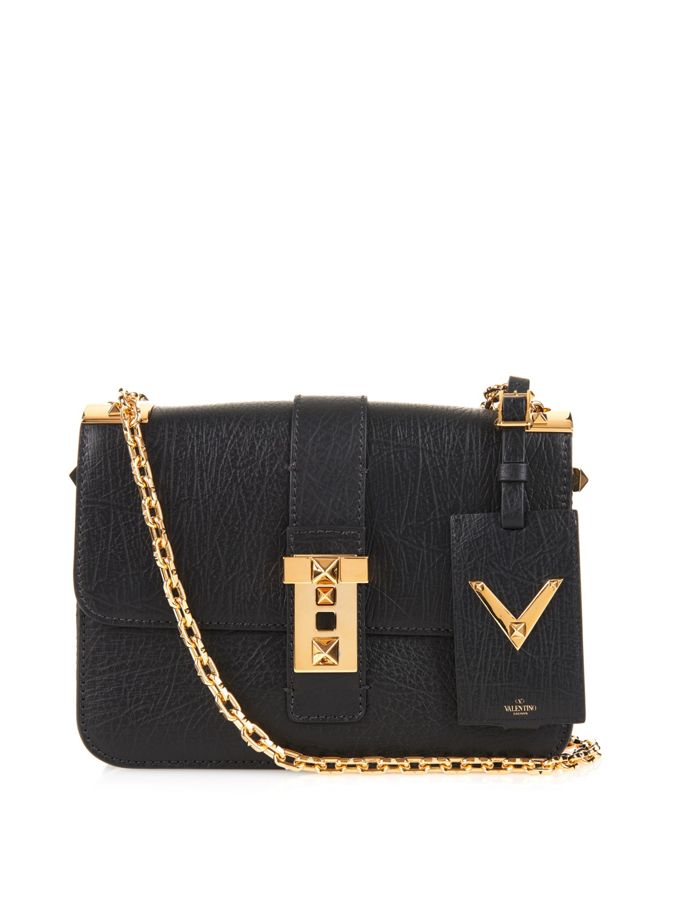 Lyst - Valentino B-rockstud Leather Shoulder Bag in Black
