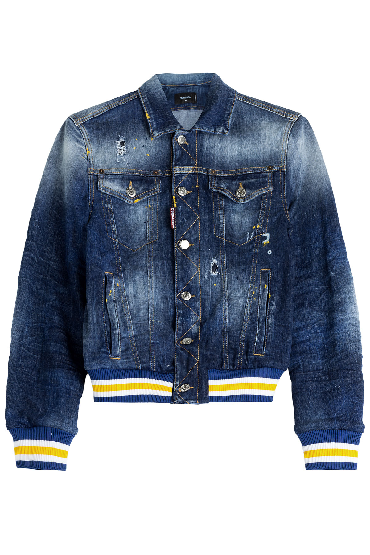 Lyst Dsquared² Denim Jacket Wiht Elasticated Cuffs And Hem Blue in