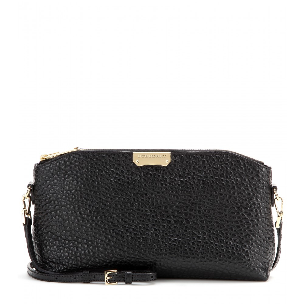 Lyst - Burberry Chichester Leather Shoulder Bag in Black