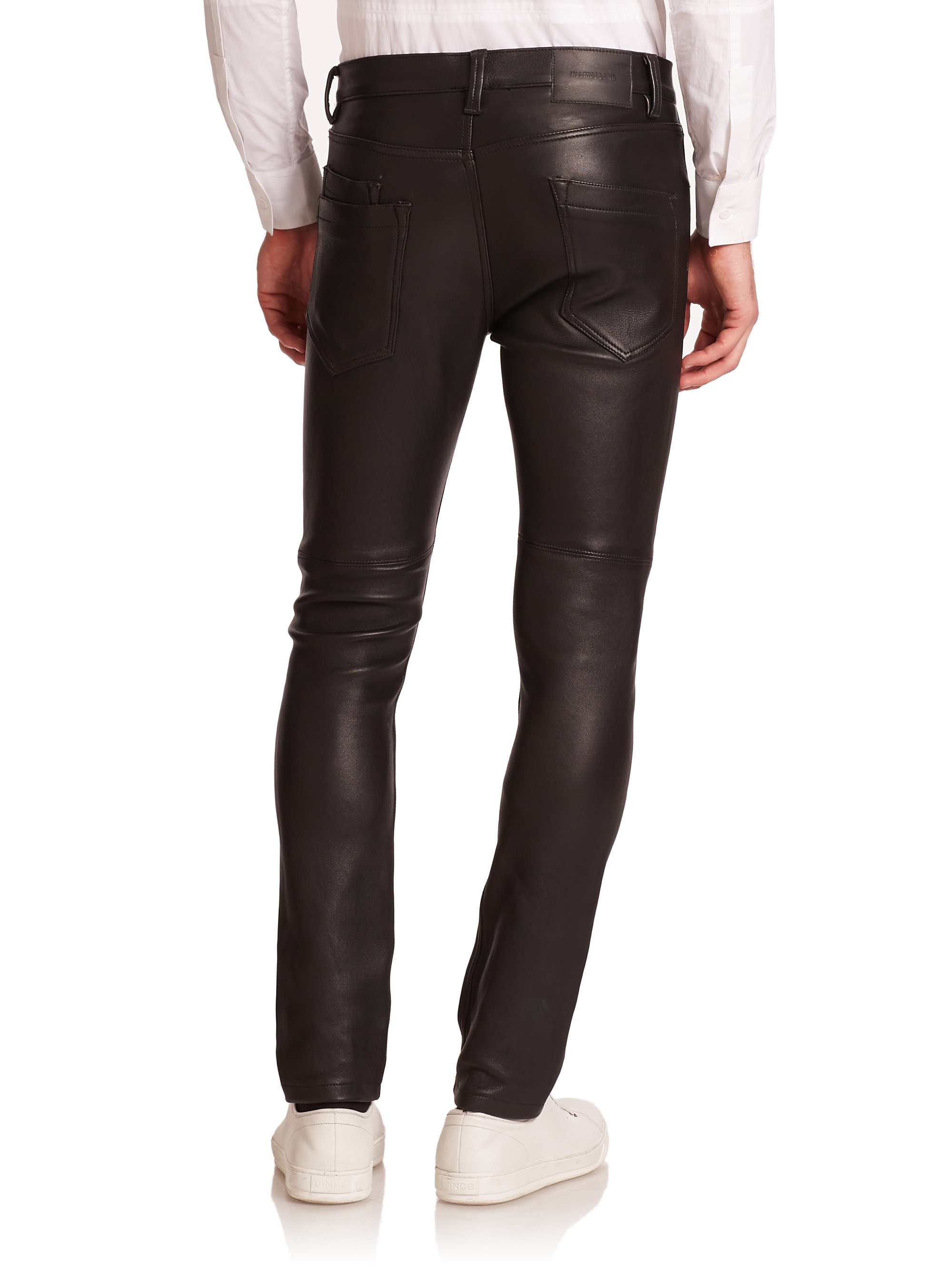 Lyst - Helmut Lang Skinny-fit Leather Pants in Black for Men