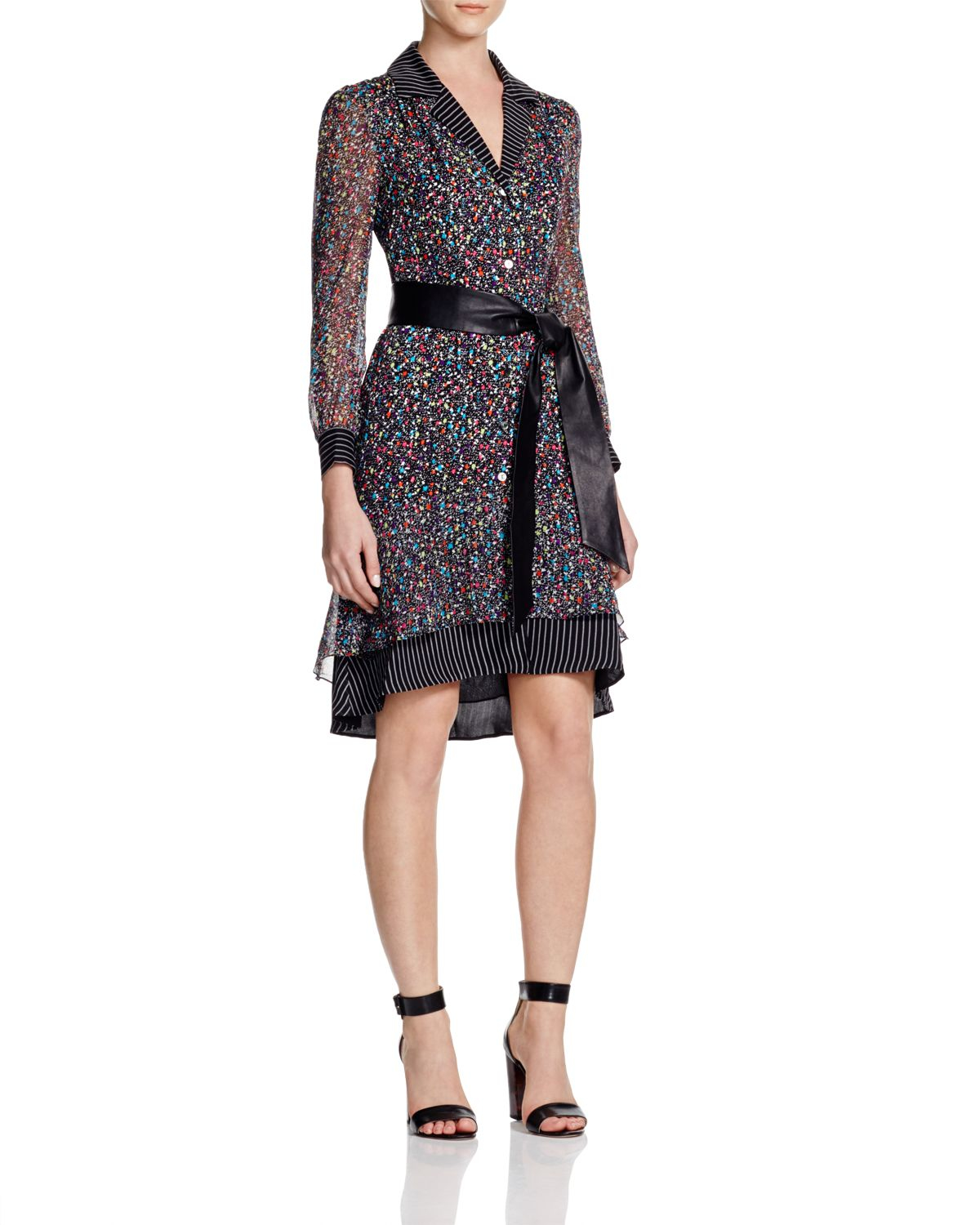 Lyst Diane Von Furstenberg Catherine Confetti Shirt Dress