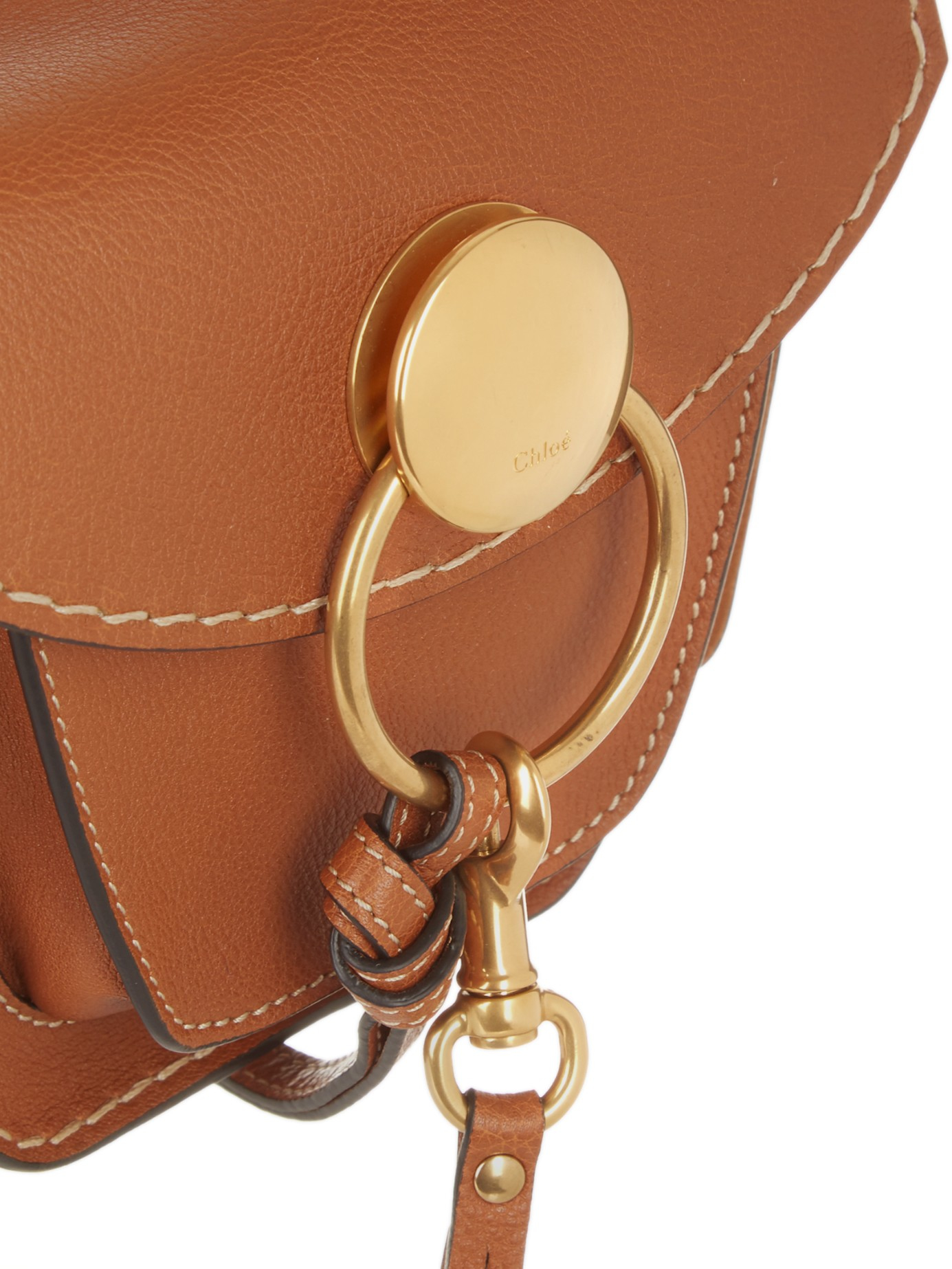 Chlo Jodie Leather Cross-body Bag in Brown (TAN) | Lyst