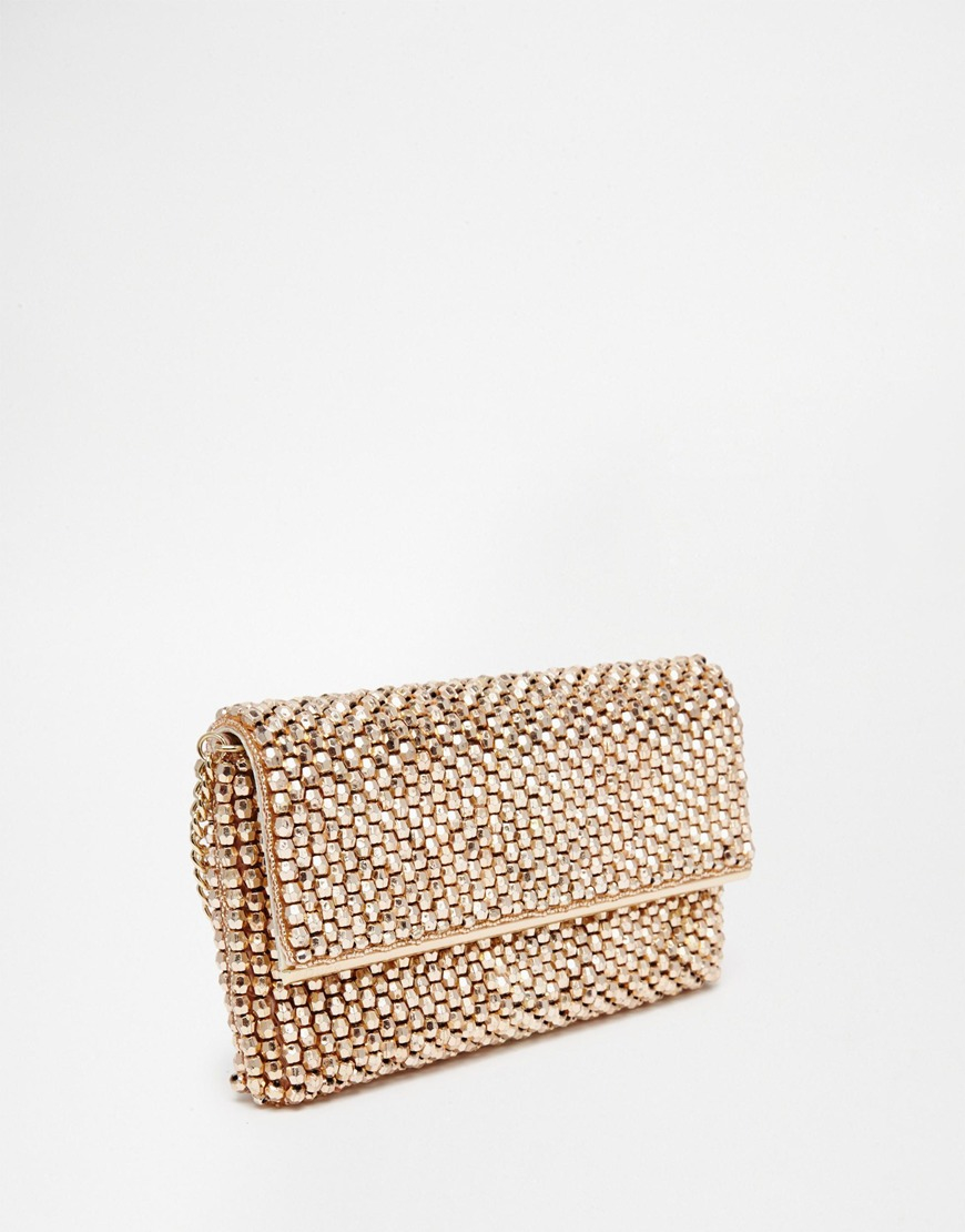 Lyst - Dune Eternity Beaded Clutch Bag In Rose Gold in Pink