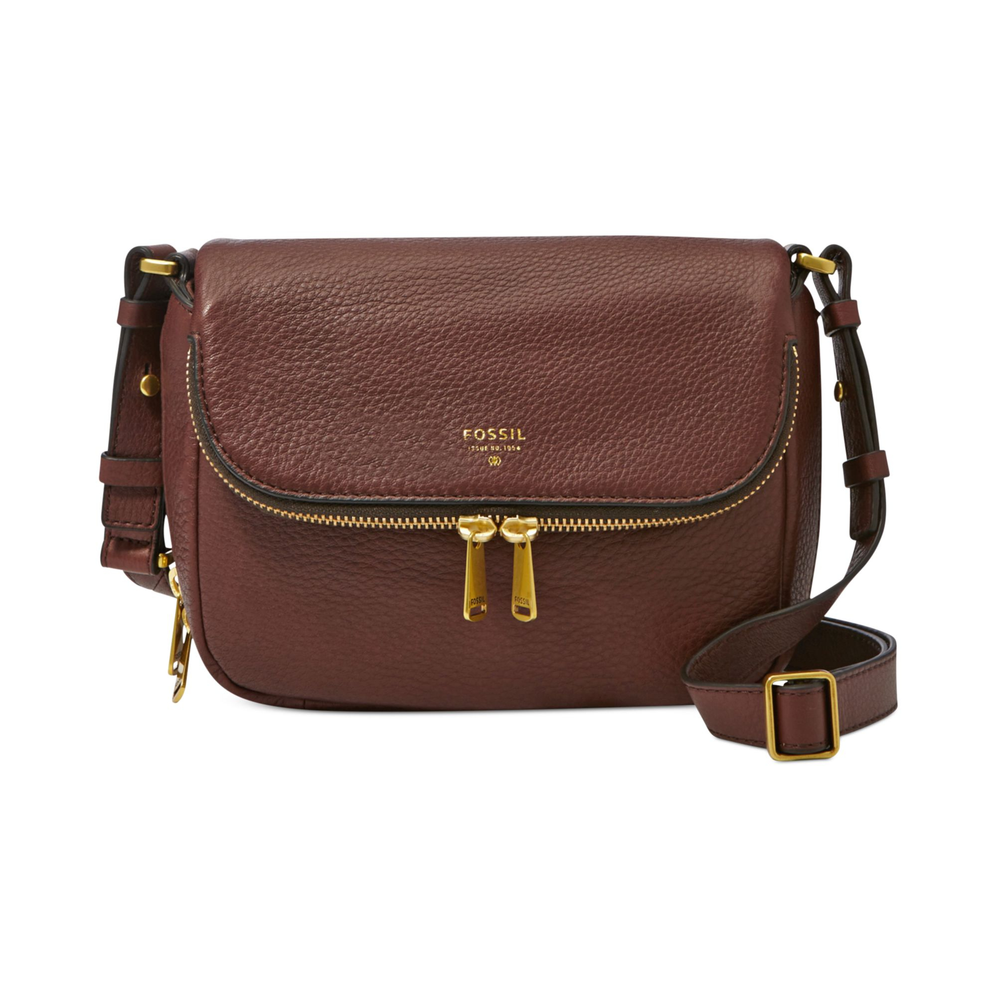 Fossil Preston Leather Small Flap Crossbody in Brown (ESPRESSO) | Lyst