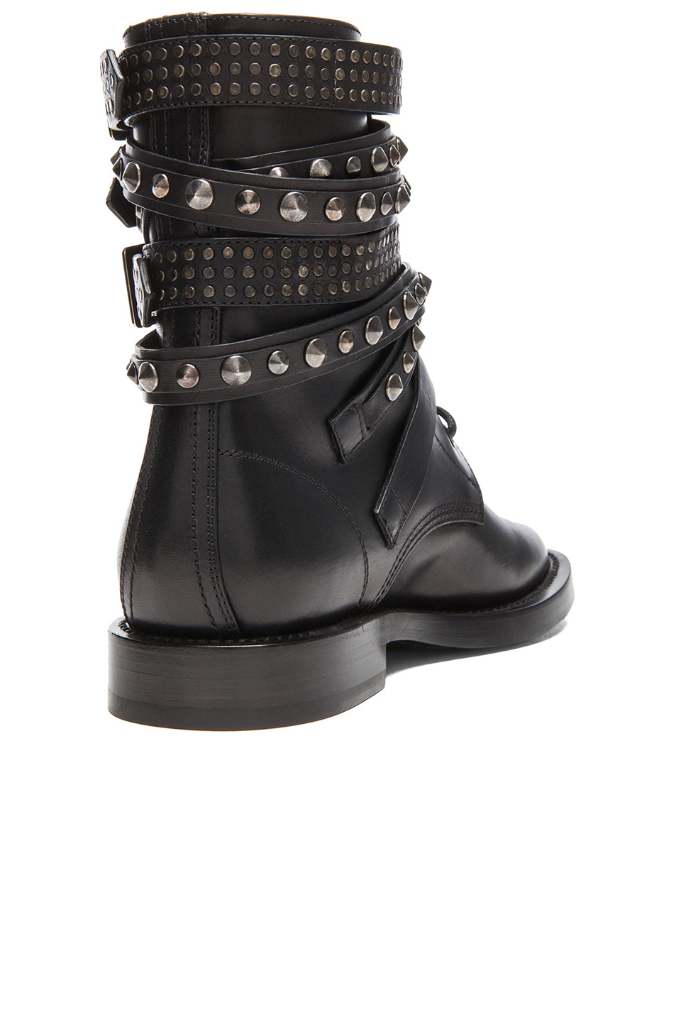 studded heel combat boots