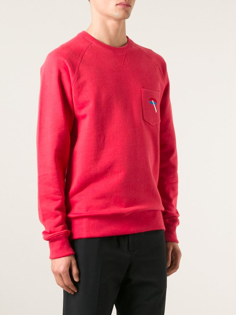 Lyst - Palace Crew Neck Sweatshirt in Red for Men