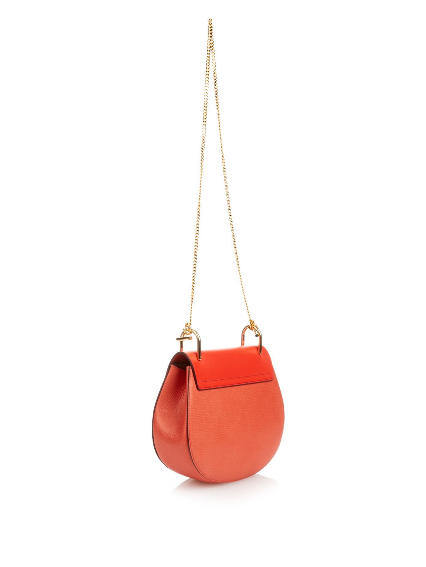 Chlo Drew Small Leather Cross-Body Bag in Red (RED MULTI) | Lyst