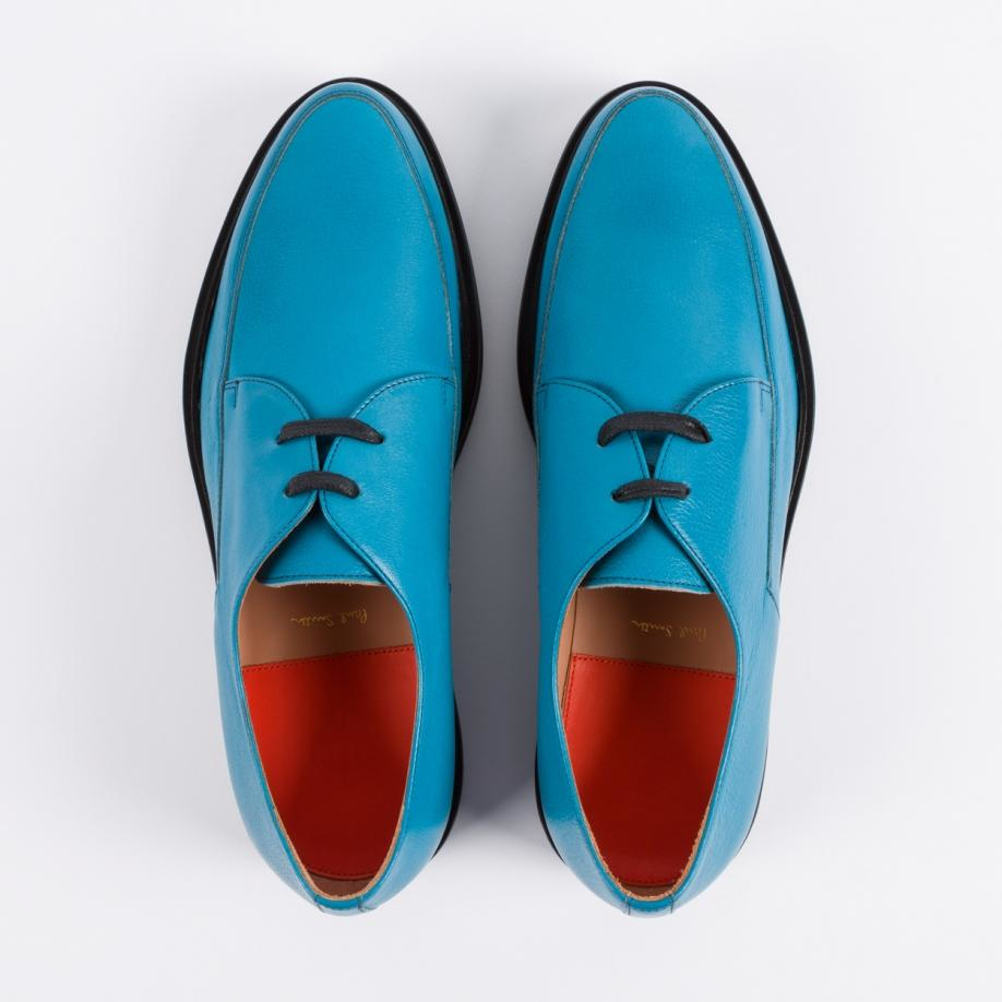 Paul smith Men's Turquoise Buffalino Leather 'nico' Shoes in Blue for ...