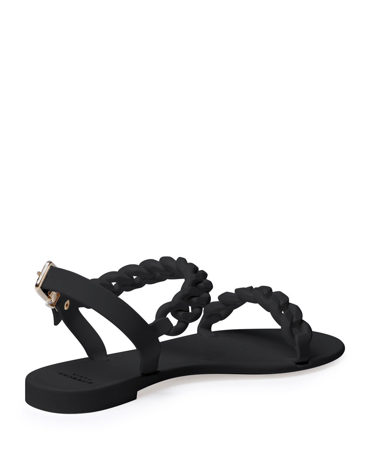 Lyst - Givenchy Jelly Chain-link Flat Sandal in Black